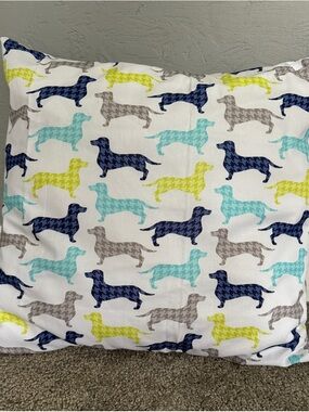 Dachshund Print Decorative Pillow cover - Multicolor
